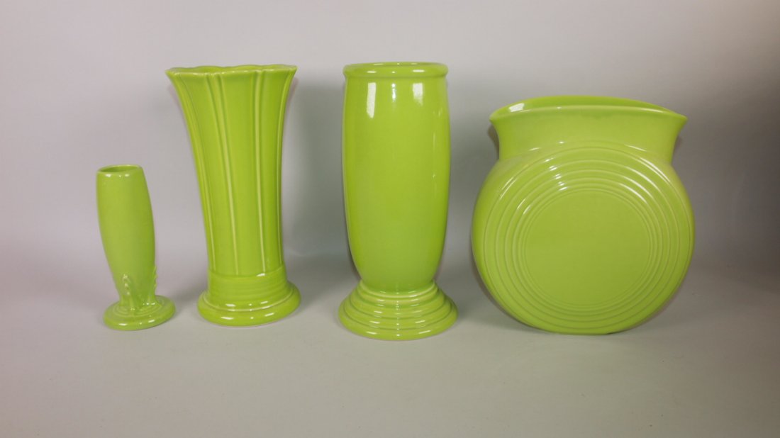Fiesta Post 86 chartreuse vase group:  bud, medium, (1 of 1)