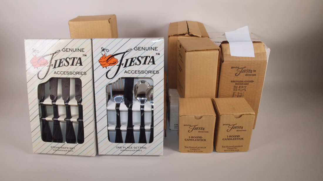 Fiesta Post 86 black lot of 13 NIB pieces: flatware (1 of 1)