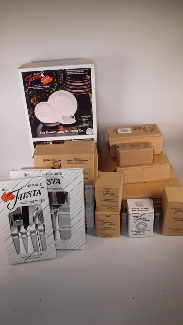 Fiesta Post 86 white lot of 18 assorted NIB pieces (1 of 1)