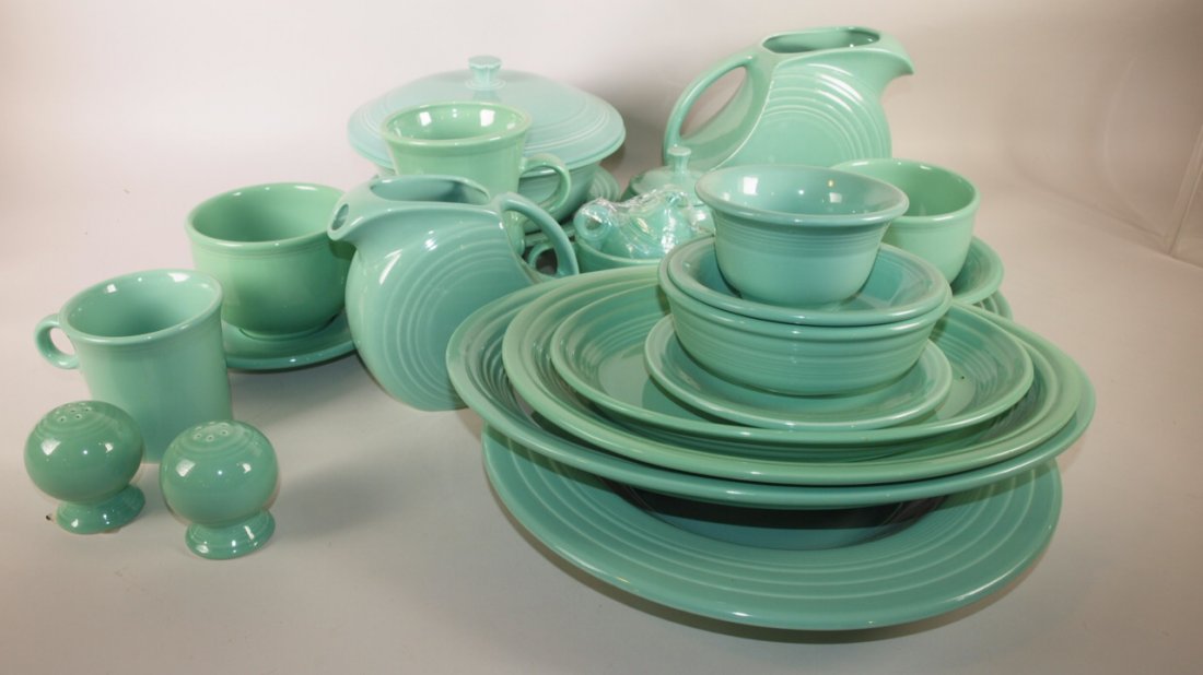 Fiesta Post 86 seamist green lot of 22 assorted pieces (1 of 1)