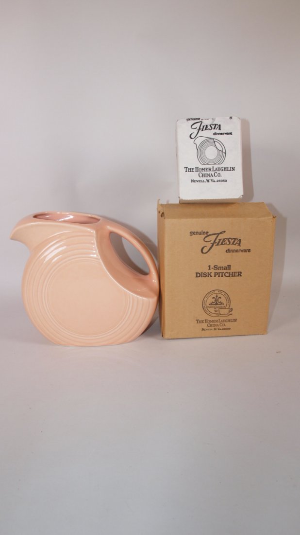 Fiesta Post 86 apricot disk pitcher group: water, (1 of 1)