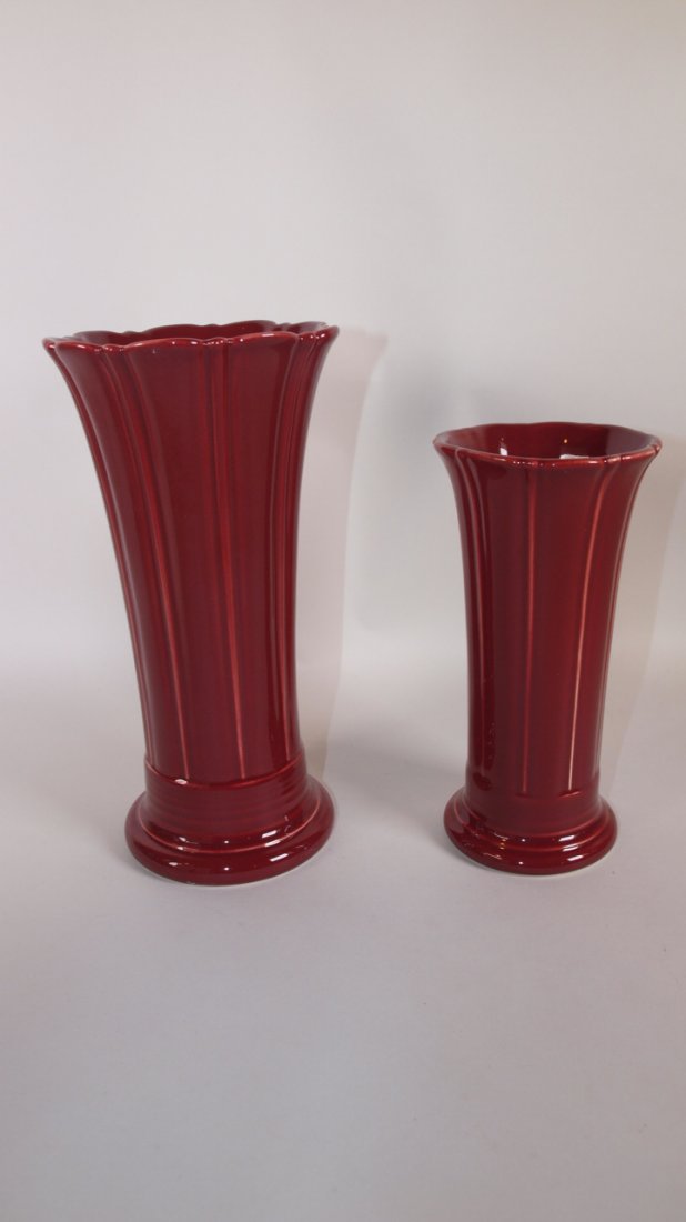 Fiesta Post 86 cinnabar 8" and medium vases, NIB (1 of 1)