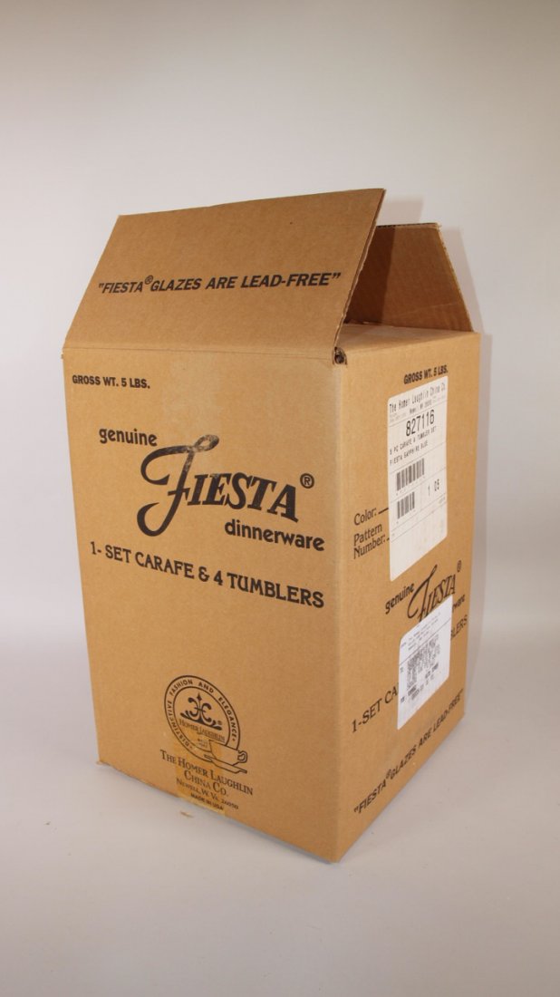 Fiesta Post 86 sapphire 5 piece beverage set, NIB (1 of 1)