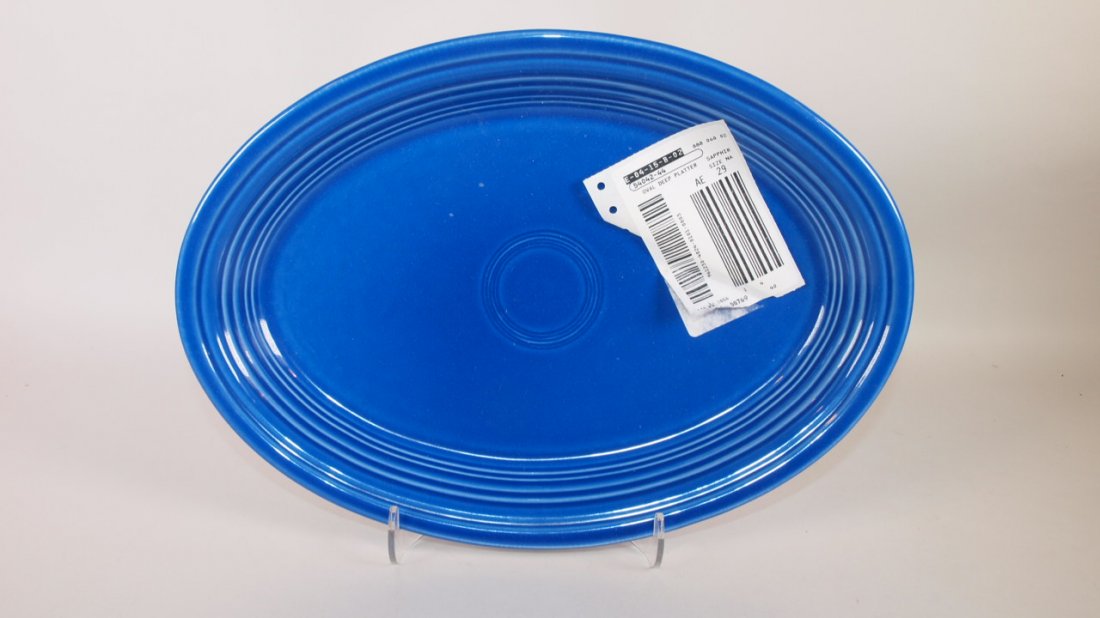 Fiesta Post 86 sapphire oval deep platter (1 of 1)
