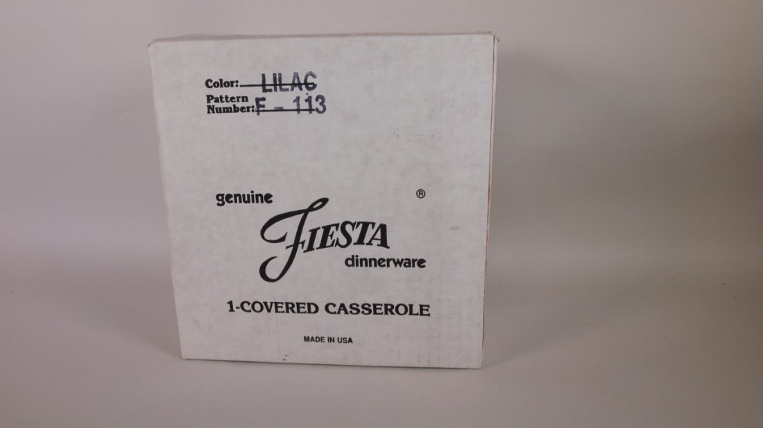 Fiesta Post 86 lilac covered casserle, NIB (1 of 1)