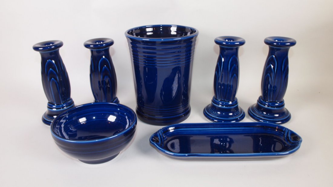 Fiesta Post 86 cobalt group:  2 pair tapered candle (1 of 1)