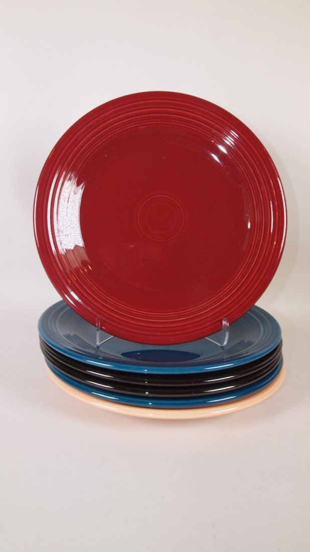 Fiesta Post 86 10 1/2" plate group:  2 juniper, 2 (1 of 1)