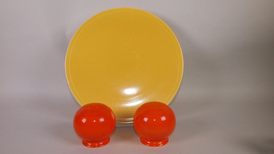 Fiesta Kitchen Kraft yellow cake plate and pair red (1 of 1)