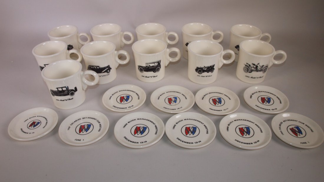 Fiesta lot of 11 Buick mugs and 10 coasters (1 of 1)