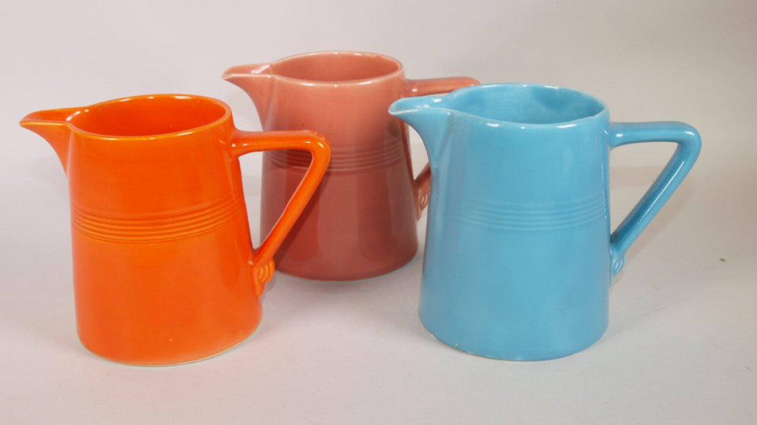 Fiesta Harlequin 22 oz jug group:  red, rose, & (1 of 1)