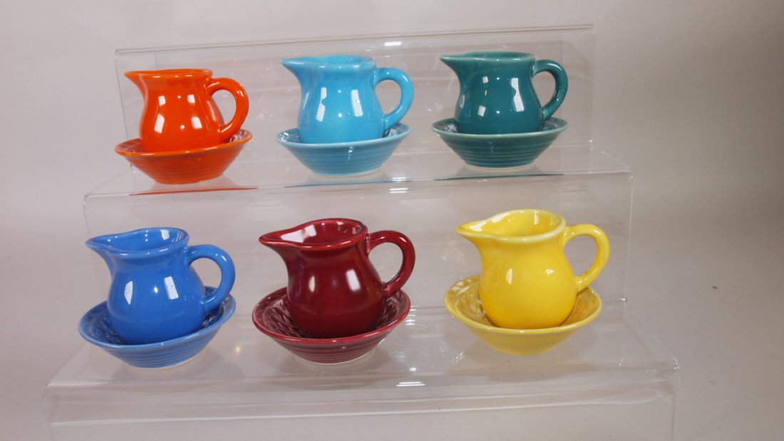Fiesta Harlequin individual creamer and nut cup group: (1 of 1)