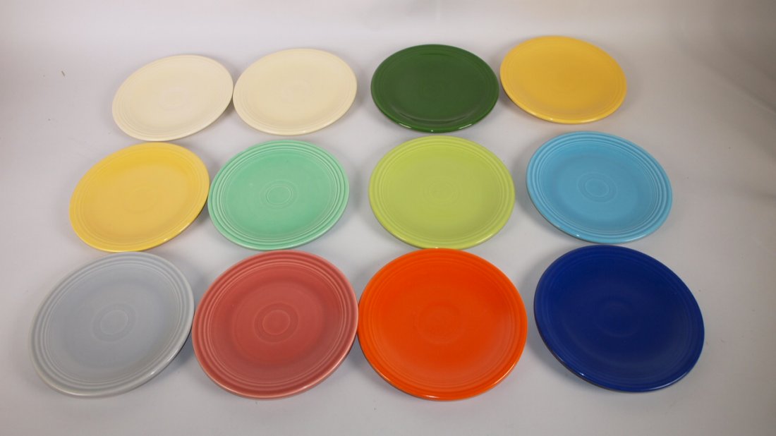 Fiesta 6" plate group:  lot of 12 assorted colors (1 of 1)