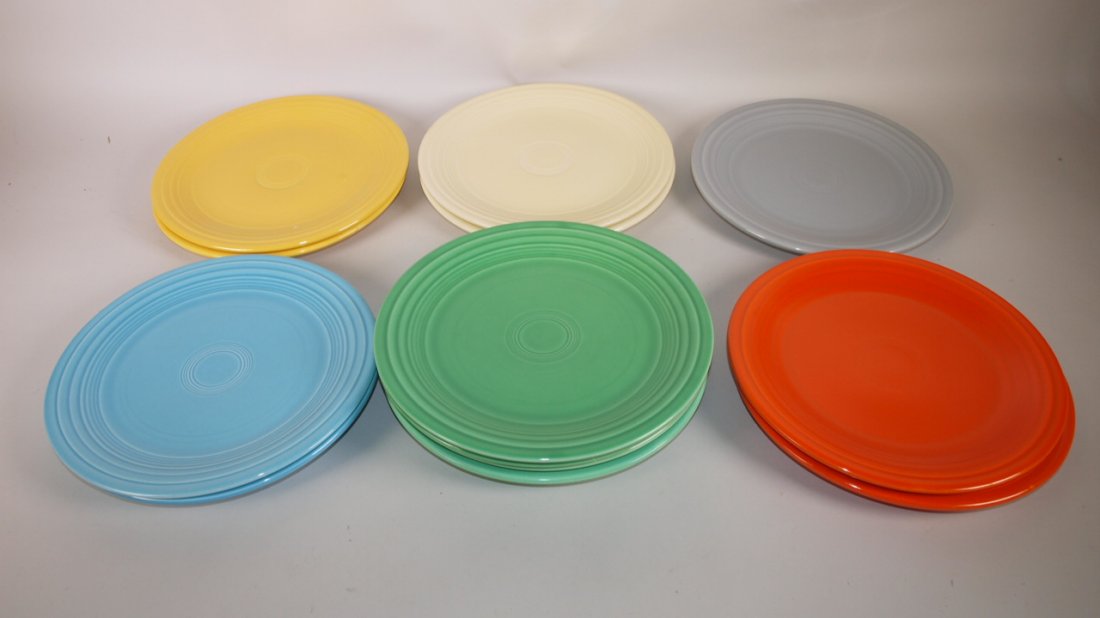 Fiesta 9" plate group:  lot of 13 assorted colors (1 of 1)
