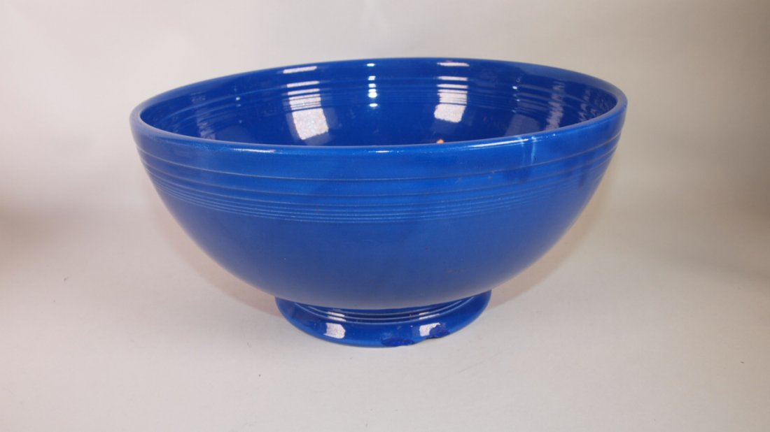 Fiesta footed salad, cobalt, utensil wear: Fiesta footed salad, cobalt, utensil wear