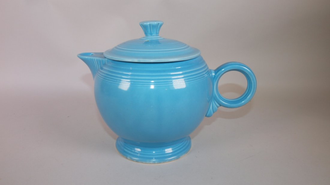 Fiesta large teapot, turquoise (1 of 1)