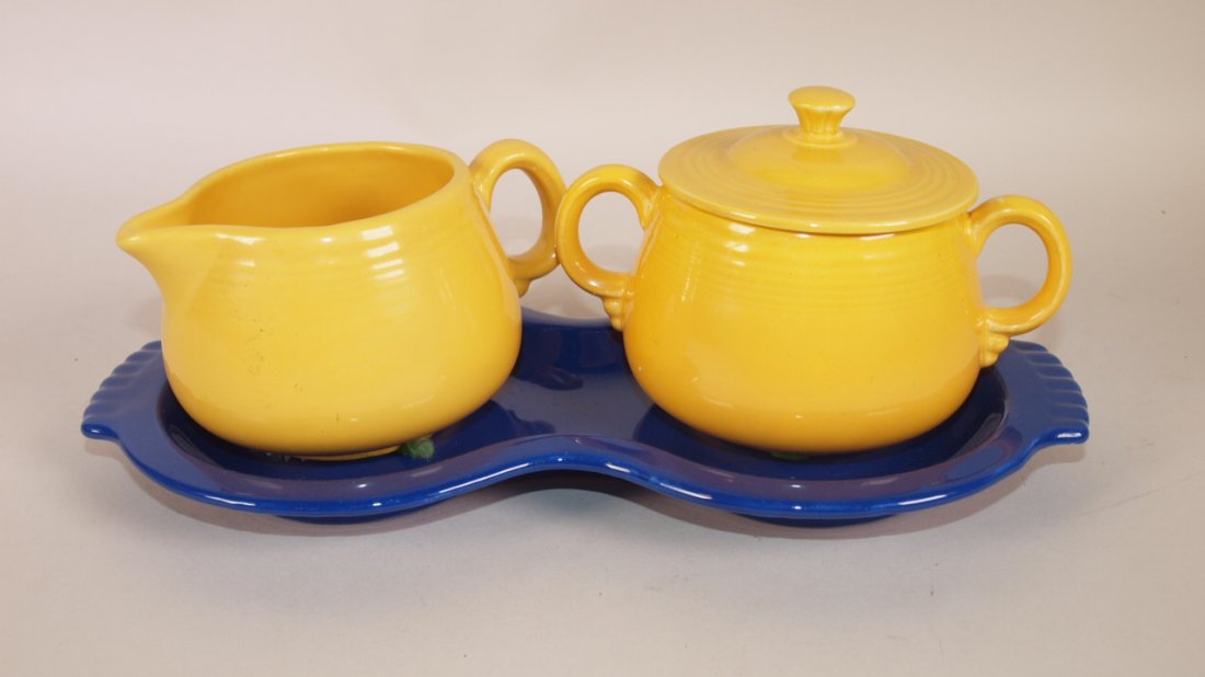 Fiesta individual set:  yellow cream & sugar, cobalt (1 of 1)