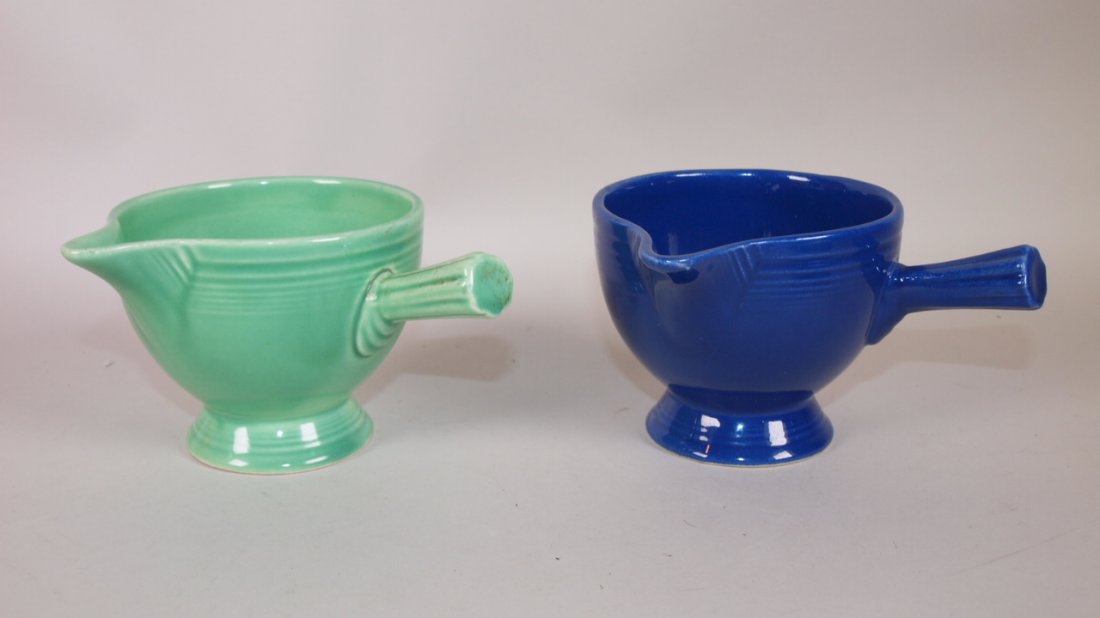 Fiesta stick handled creamer group:  cobalt, green (1 of 1)