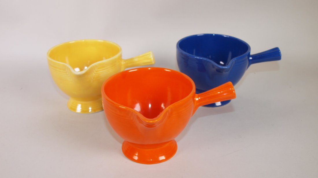 FIesta stick handle creamer group:  red, cobalt, & (1 of 1)