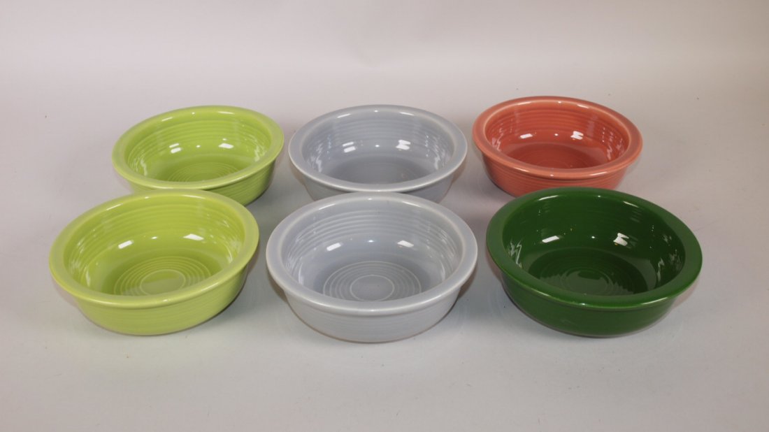 Fiesta 4 3/4 fruit bowl group:  lot of 6 50's colors (1 of 1)