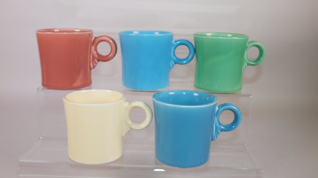 Fiesta mug group:  rose, green, ivory, 2-turquoise (1 of 1)