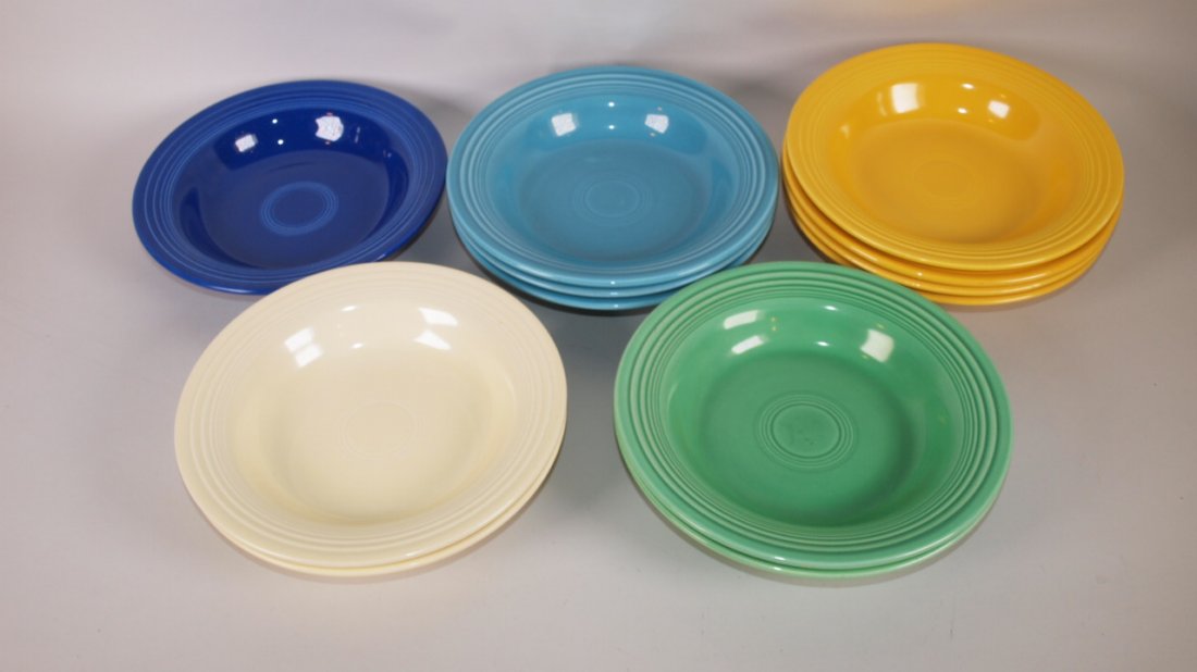 Fiesta deep plate group:  cobalt, 3-turquoise, (1 of 1)