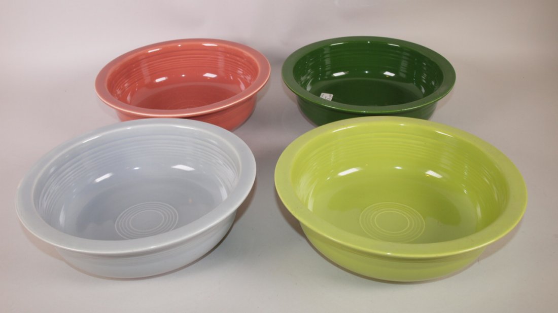 Fiesta 8 1/2" nappy bowl group:  rose, gray, dark (1 of 1)