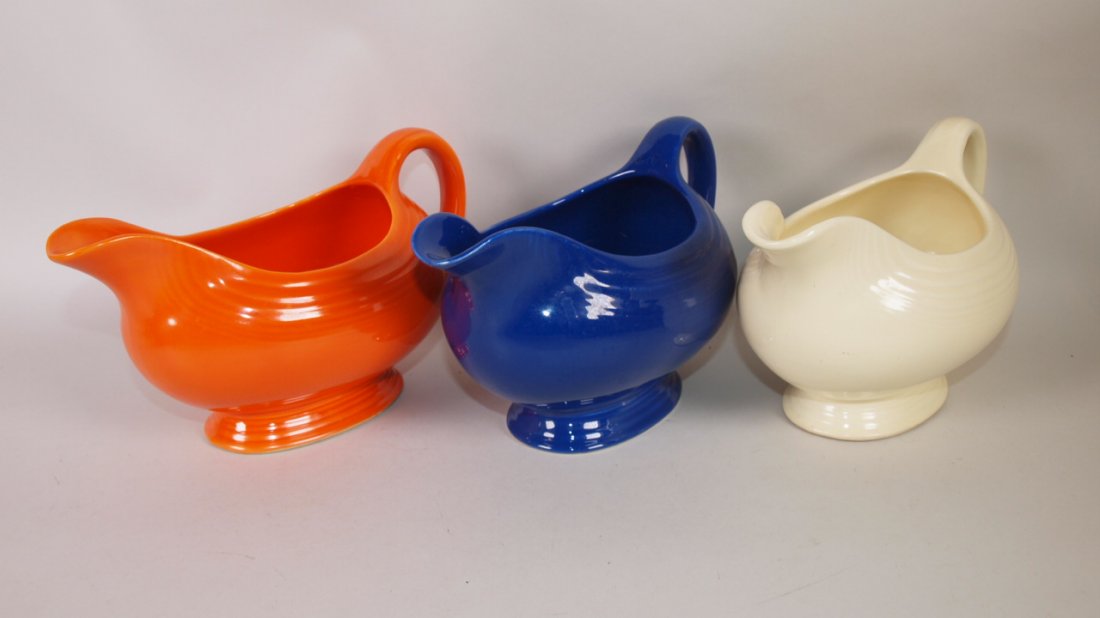 Fiesta Sauce Boat group:  red, cobalt, ivory (1 of 1)