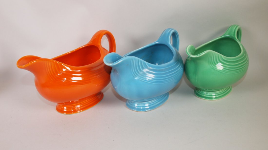Fiesta Sauce Boat group:  red, turquoise, green (1 of 1)