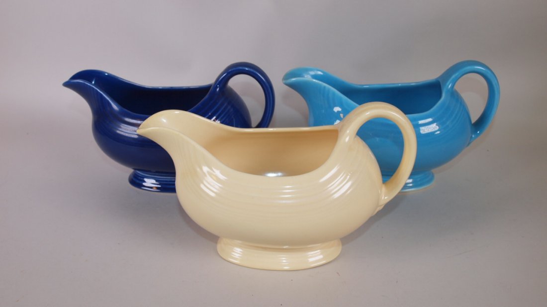 Fiesta Sauce Boat group:  cobalt, ivory, turquoise (1 of 1)
