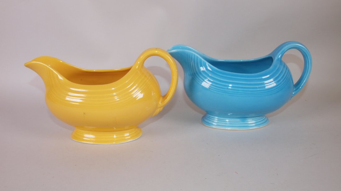 Fiesta Sauce Boat group:  yellow, turquoise (1 of 1)
