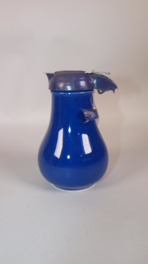 Fiesta syrup pitcher, cobalt, broken handle (1 of 1)