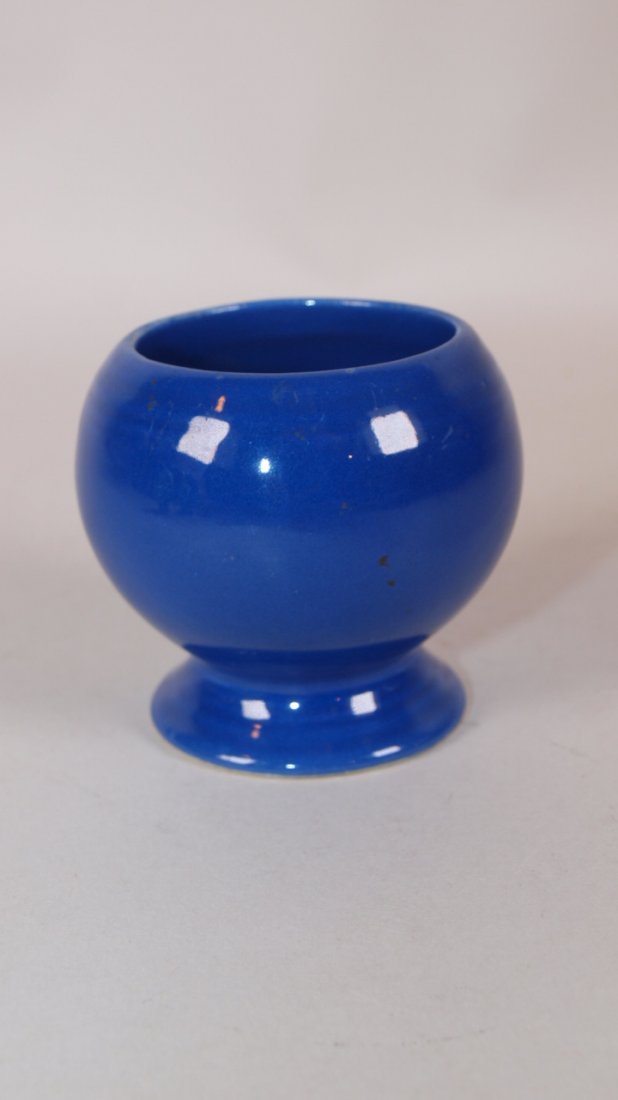 Fiesta mustard, base only, cobalt, no lid, minor rim (1 of 1)