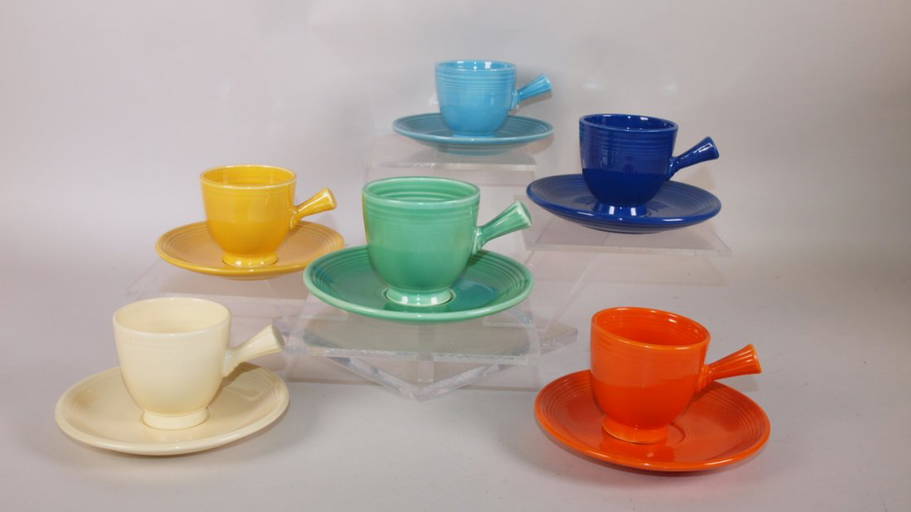 Fiesta Demitasse Cup & Saucer Group All 6 Original