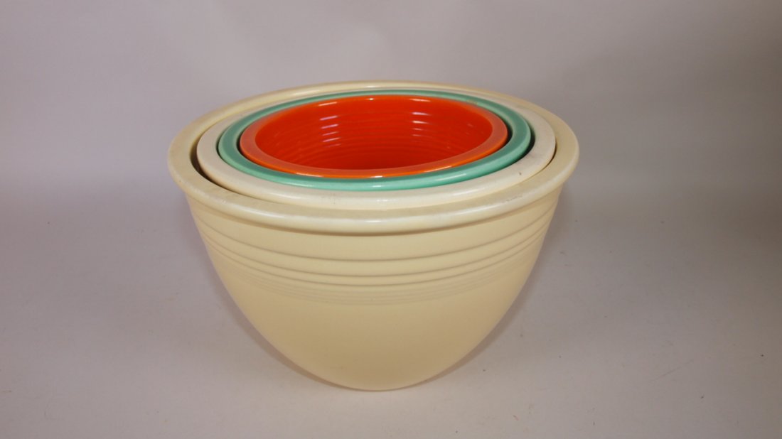 Fiesta mixing bowl set #2-#5 mixed colors, nicks and (1 of 1)
