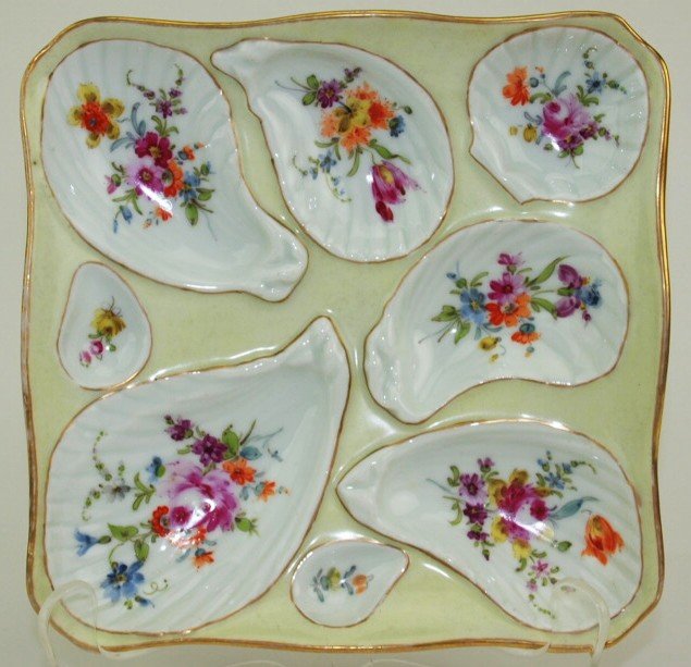 B. Block & Co. porcelain square 5 well oyster plate (1 of 1)