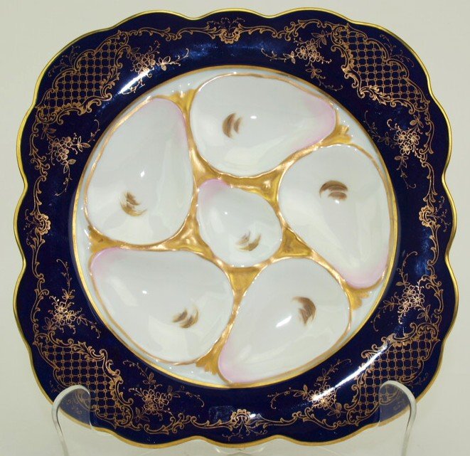 Hohenberg Germany 5 well square oyster plate with (1 of 1)