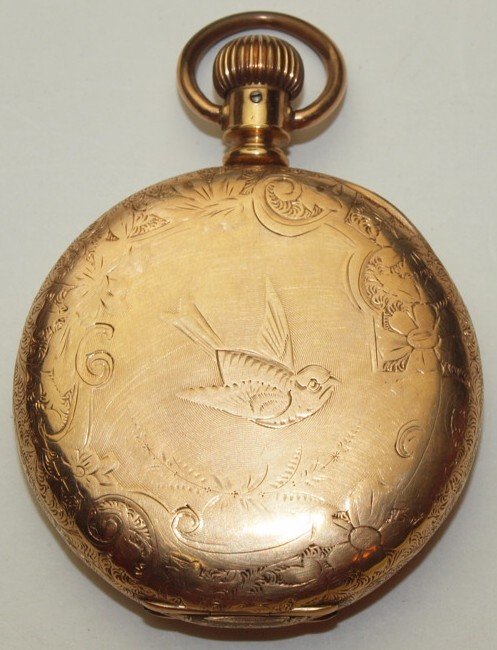 Elgin hunters case pocket watch, 18s, lever set (1 of 2)