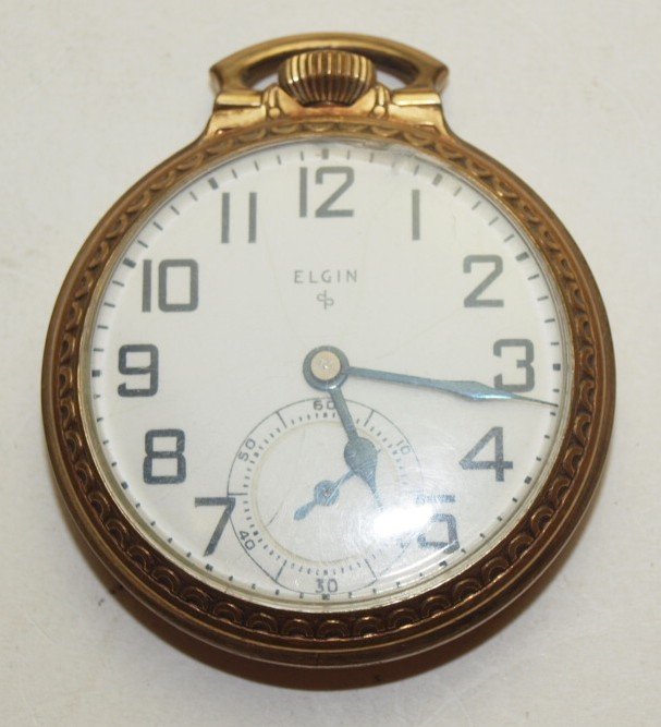 Elgin 17j, 16s, open face pocket watch (1 of 1)