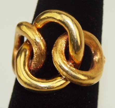 14K yellow gold chain link ladies ring, 8.9g (1 of 1)