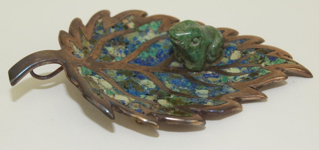 Margot de Taxco sterling silver pendant/brooch, enamel (1 of 2)