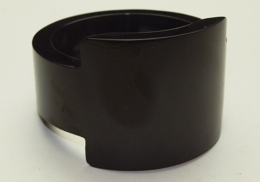 Bakelite black bangle bracelet with square front 25 (1 of 1)