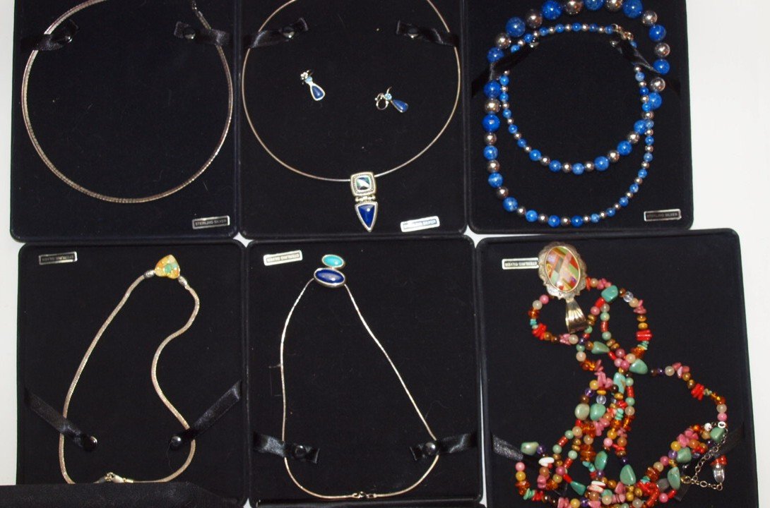 Sterling silver lot of 6 necklaces (1 of 1)