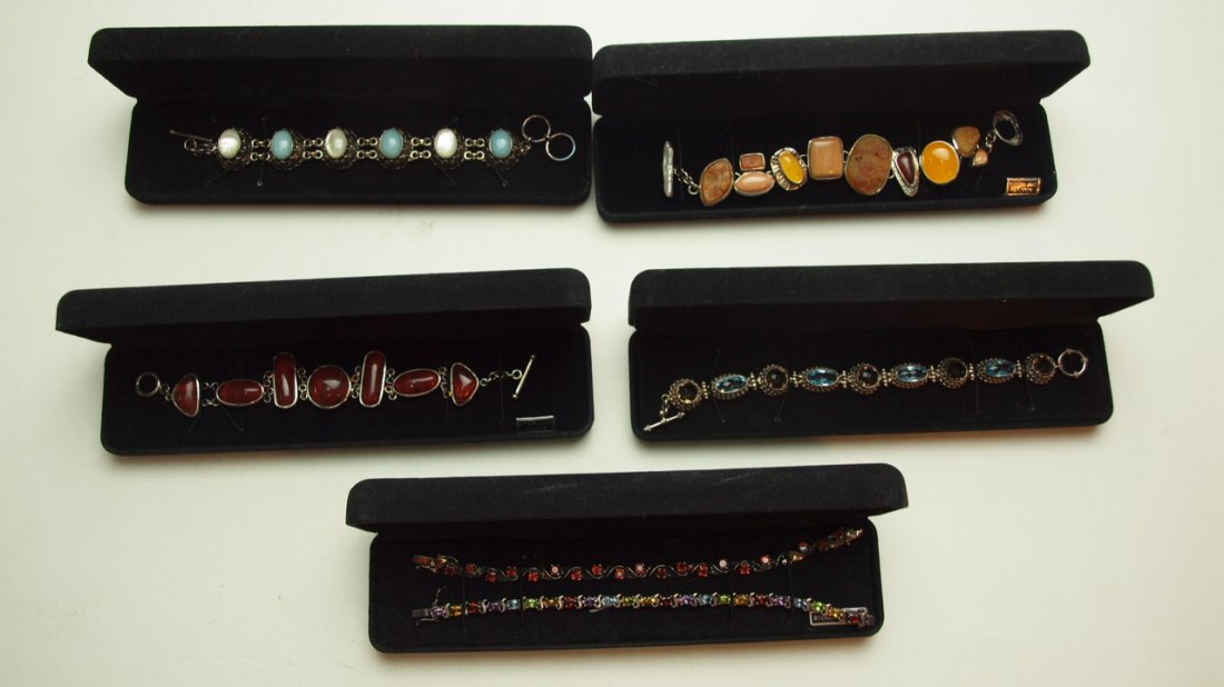 Sterling silver lot of 6 bracelets (1 of 1)