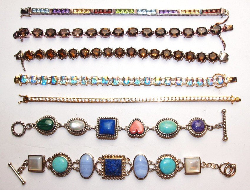 Sterling silver lot of 7 bracelets (1 of 1)