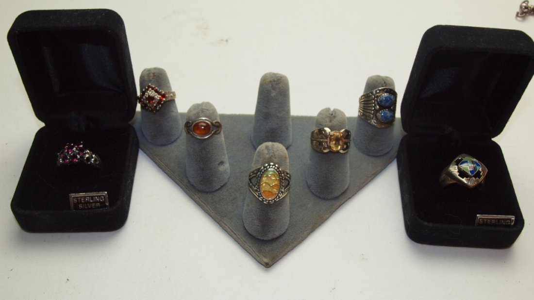 Sterling silver lot of 7 rings (1 of 1)