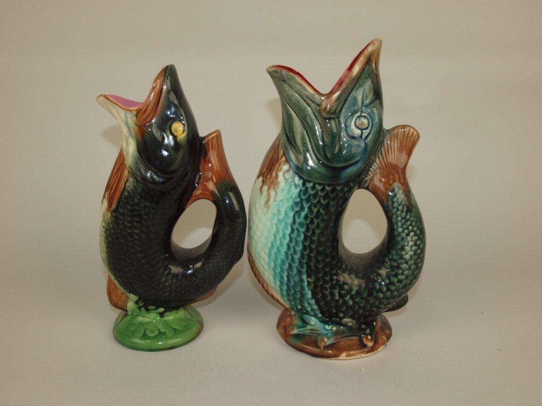 Majolica lot of 2 fish platters (1 of 1)