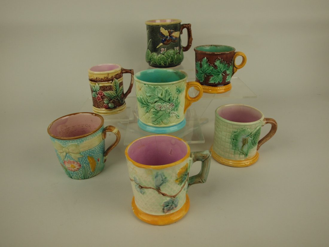Majolica lot fo 7 mugs (1 of 1)