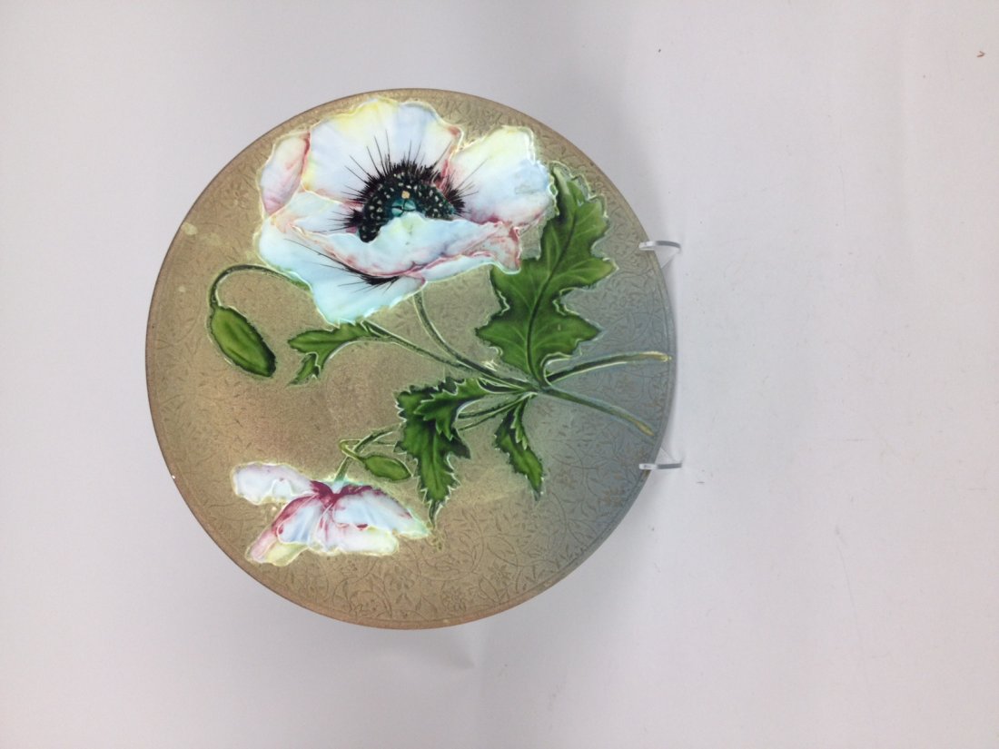 Majolica VBS poppy plate, 11 1/2" (1 of 1)