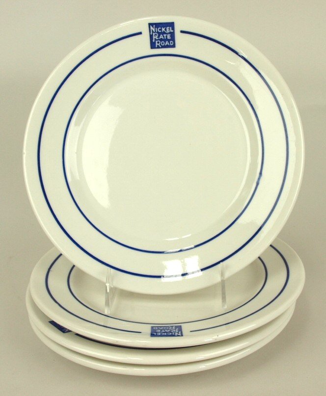 Railroad dining car china, nickel plate, "Bellevue" (1 of 1)