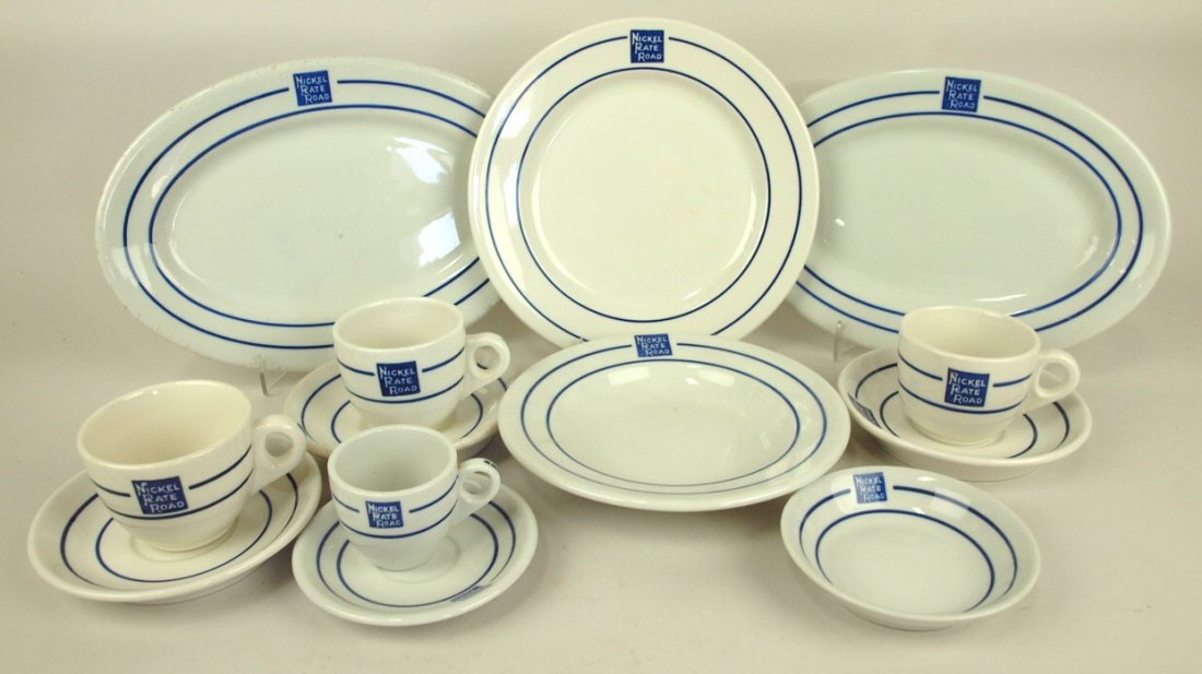 Railroad dining car china, nickel plate, "Bellevue", (1 of 1)